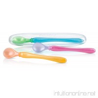 Nuby 3-Pack Easy Go Spoons and Travel Case  Colors May Vary - B00FXPSDRY